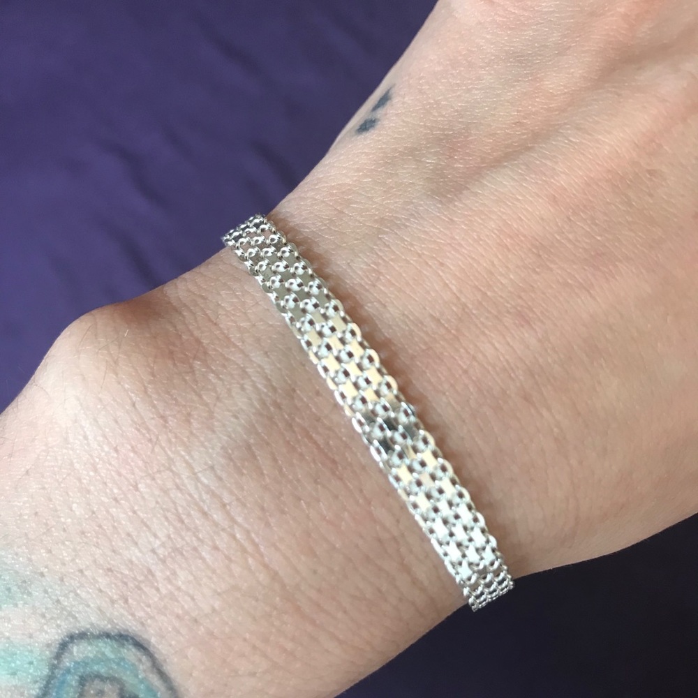 Silver chain bracelet